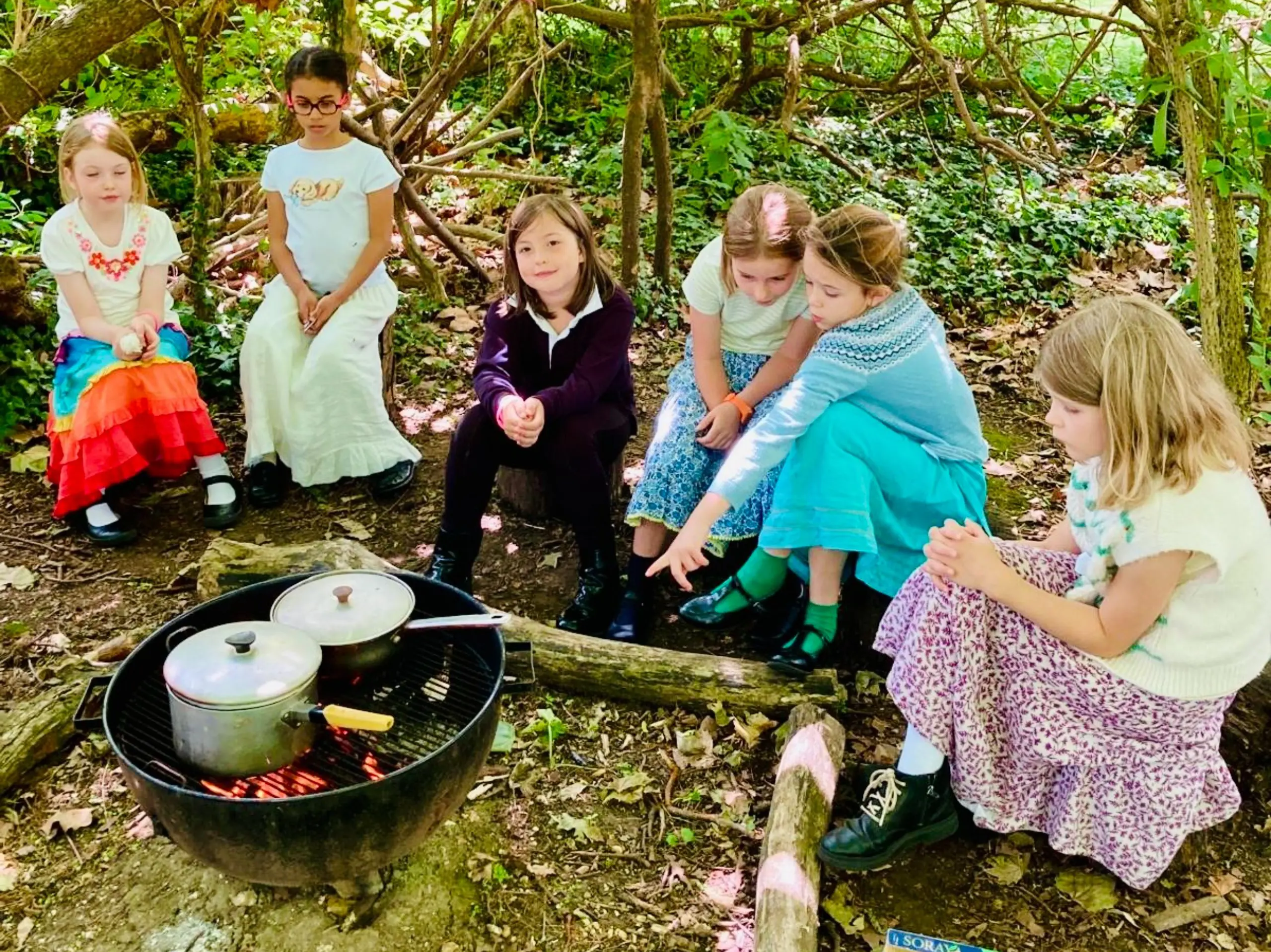 Students Doing Bushcraft Activities