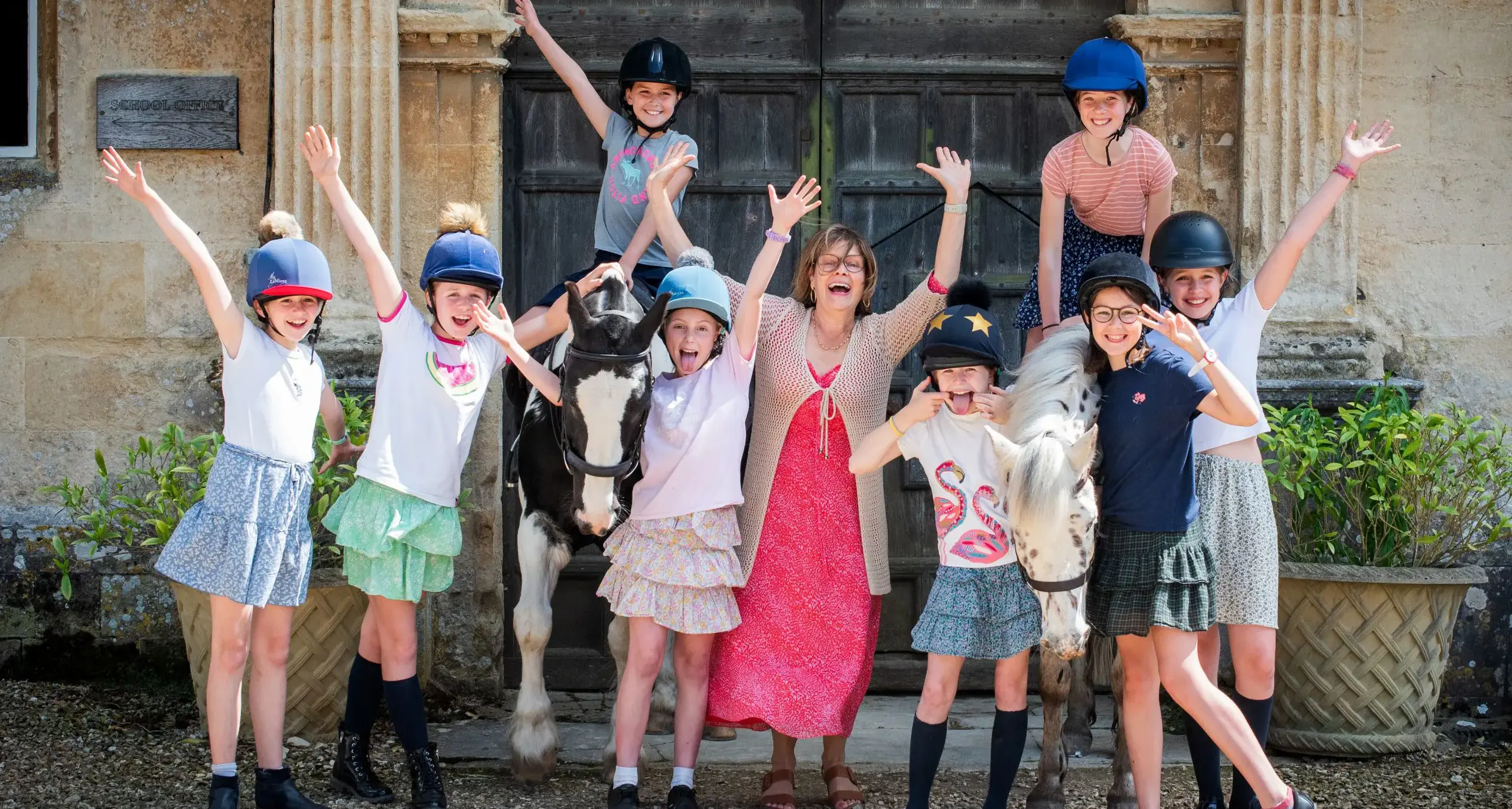 Students Being Silly with Teacher