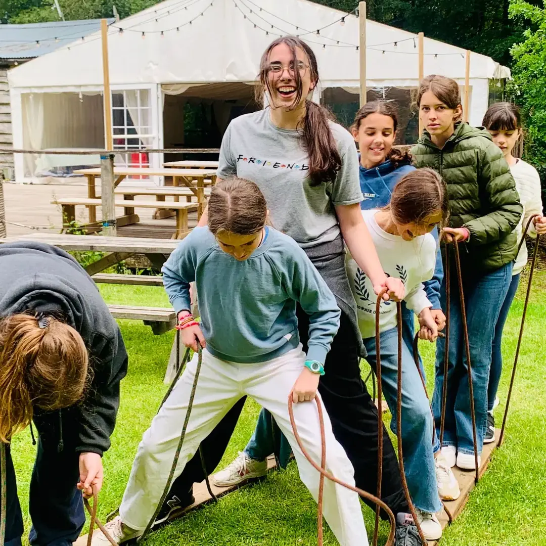 Girls Participating in Leavers Camping Trip