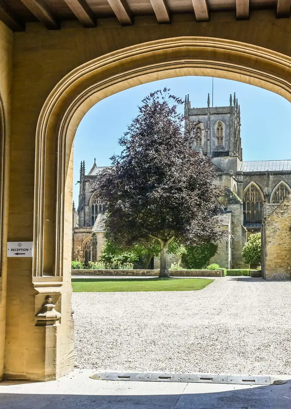 Sherborne School Campus Through Archway