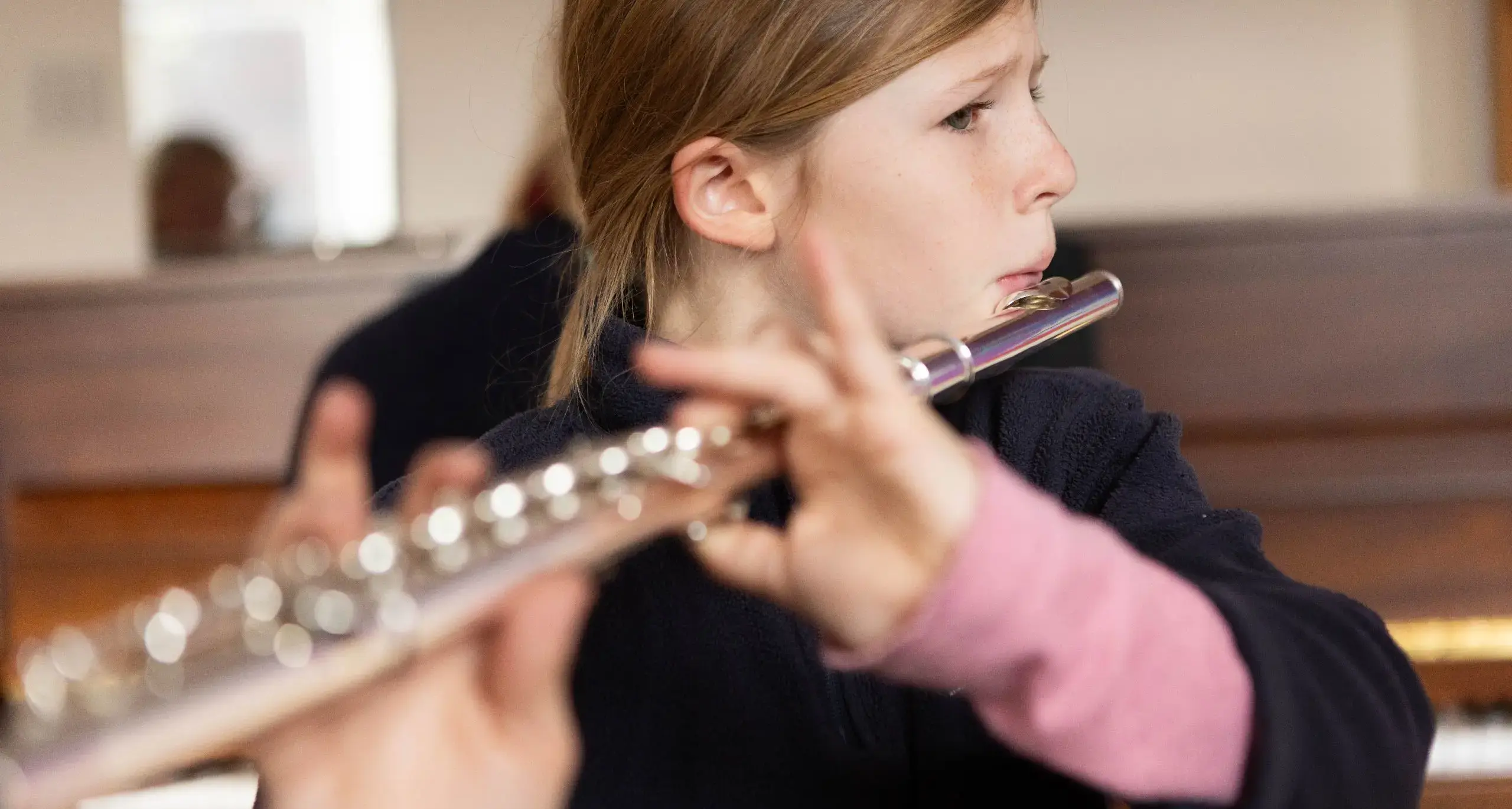 Student Playing Flute
