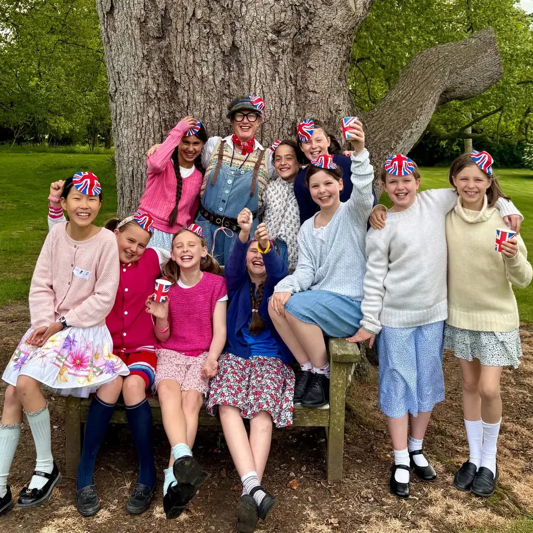 Students Celebrating VE Day