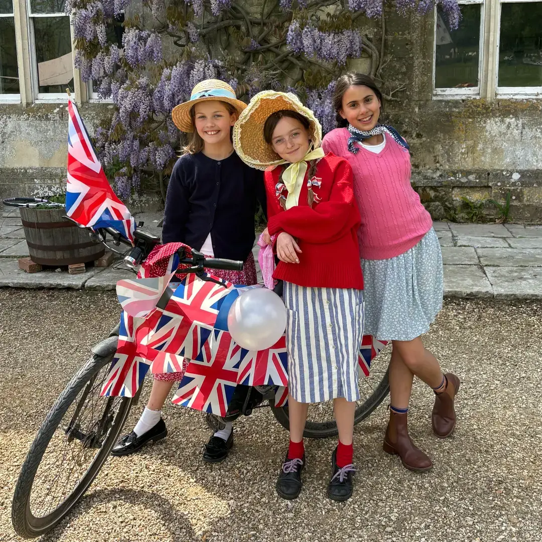 Students Celebrating VE Day