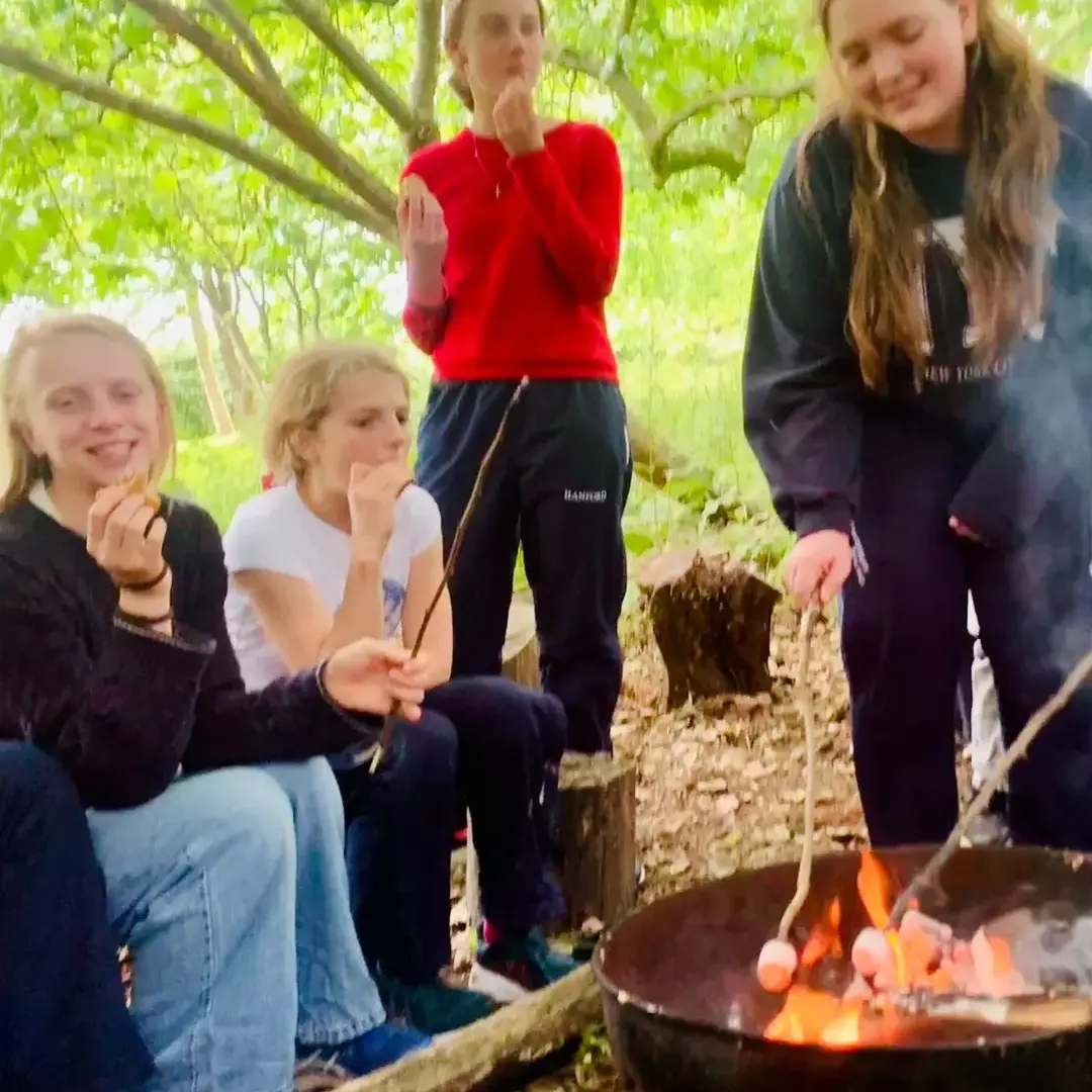 Girls Participating in Leavers Camping Trip