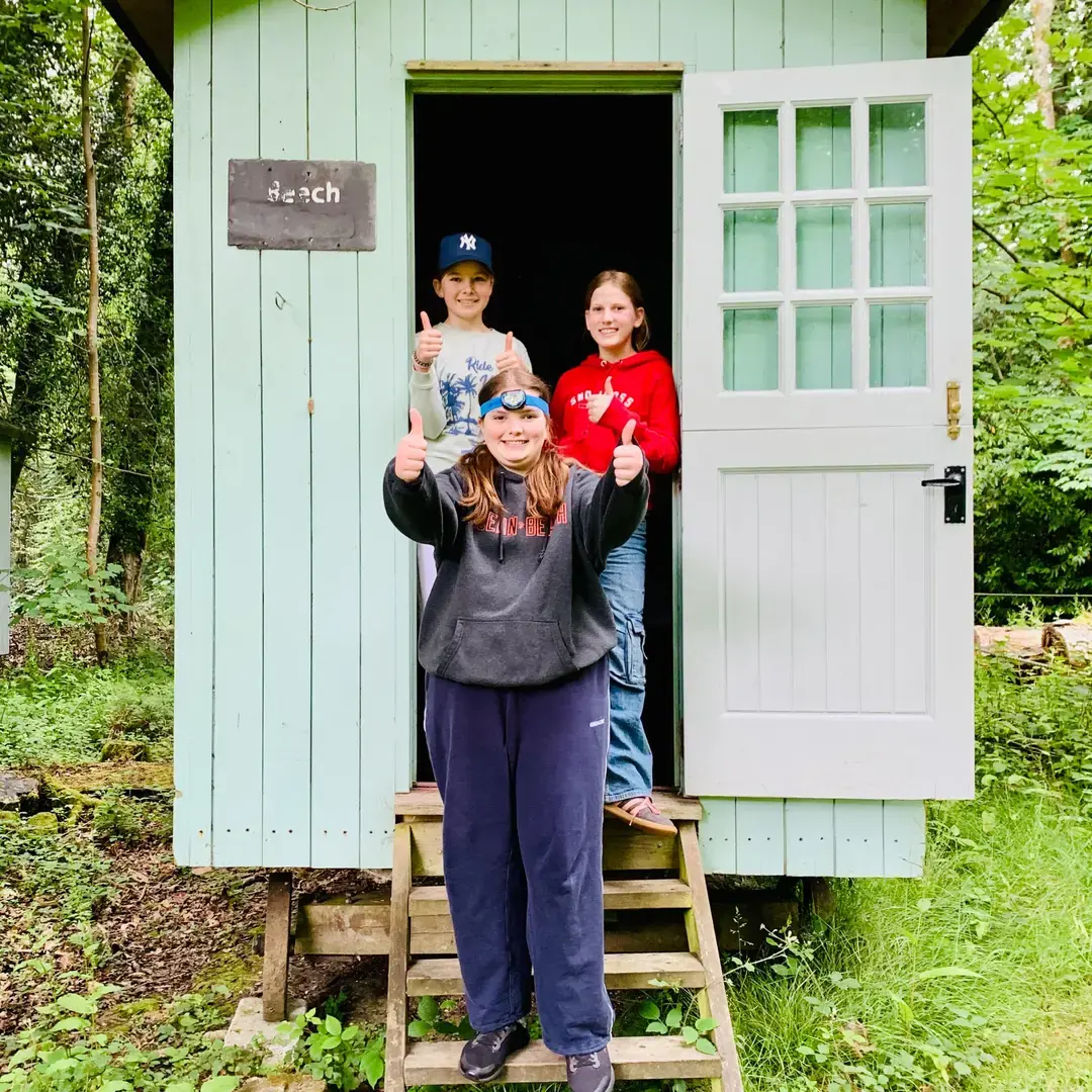 Girls Participating in Leavers Camping Trip