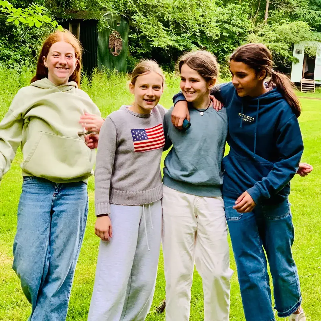 Girls Participating in Leavers Camping Trip