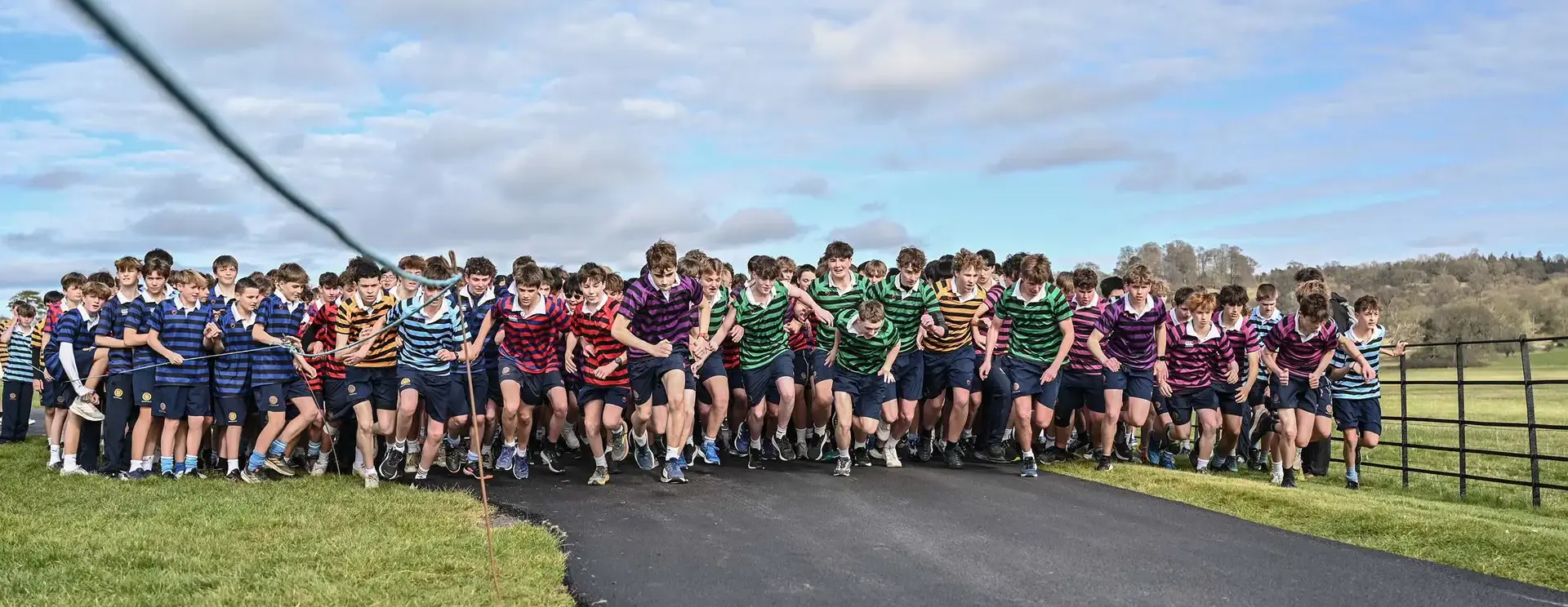 Students Running Cross Country