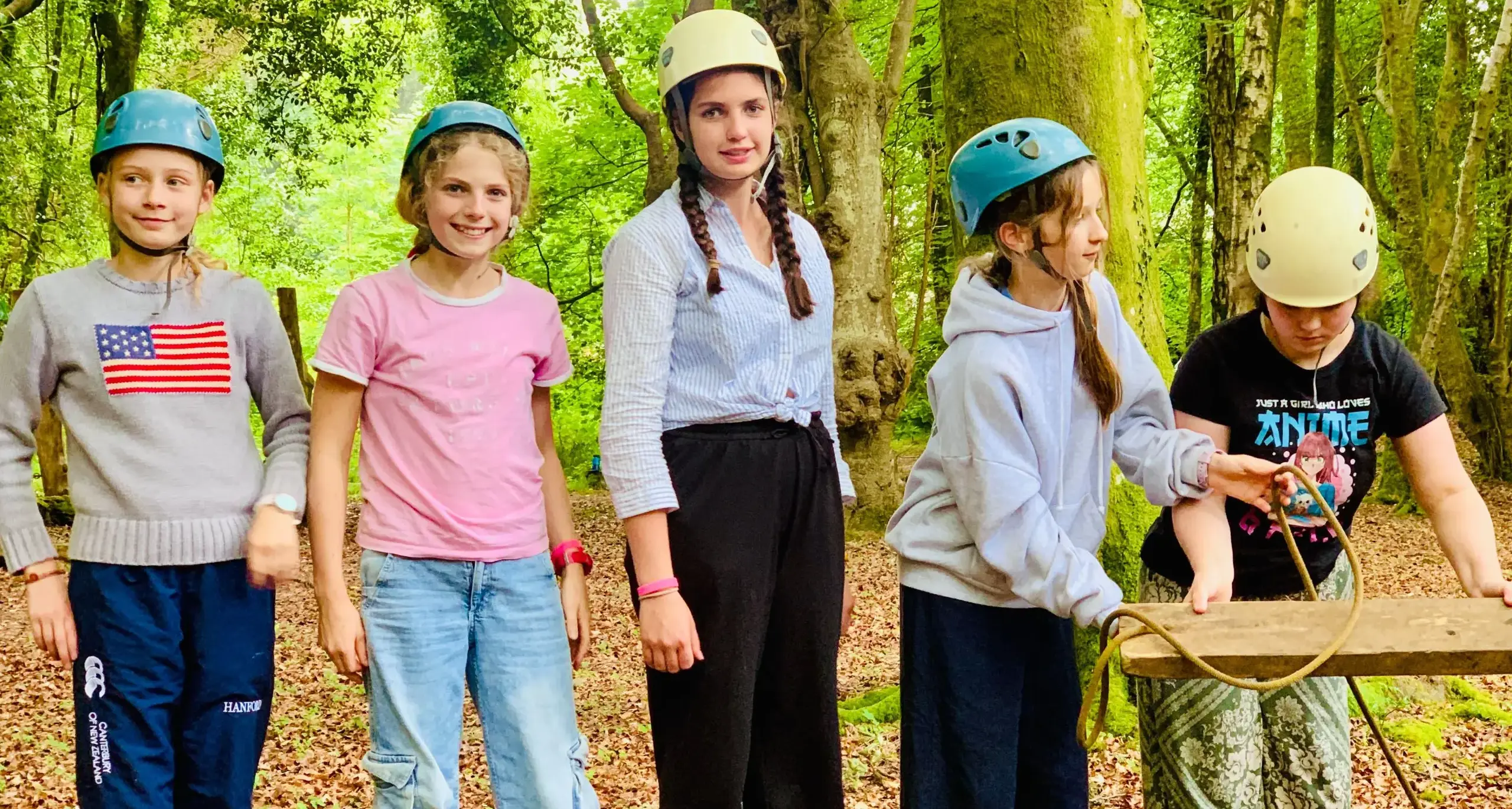 Girls Participating in Leavers Camping Trip