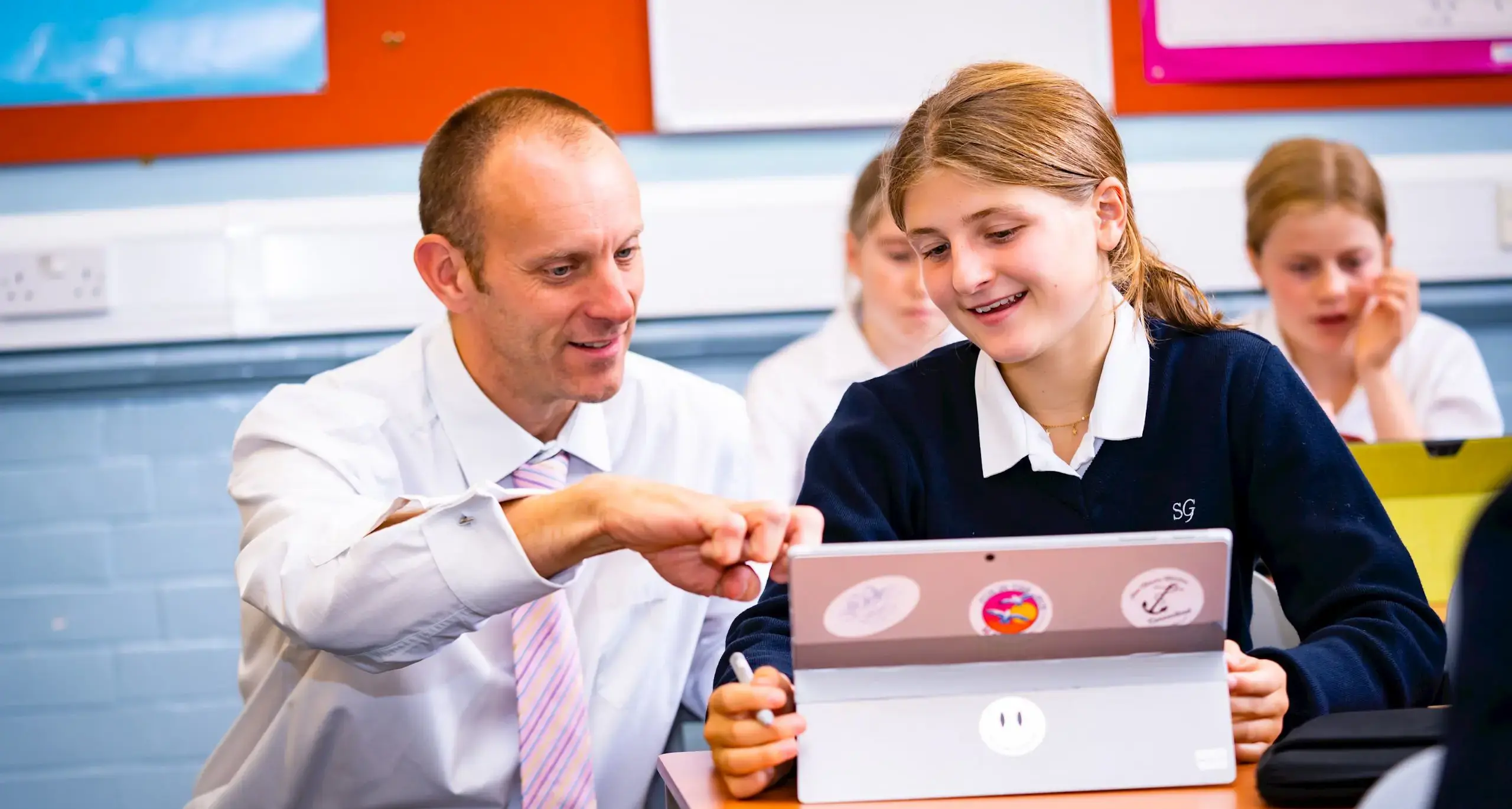 Teacher Tutoring Student