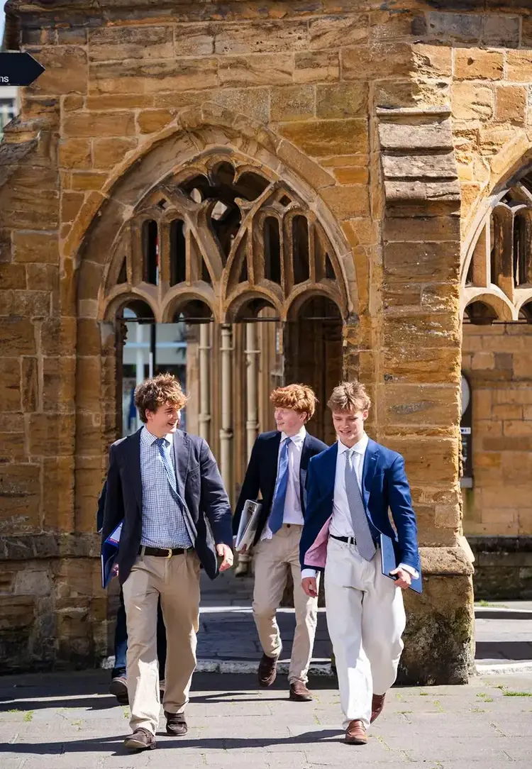 Students Walking and Talking on Campus