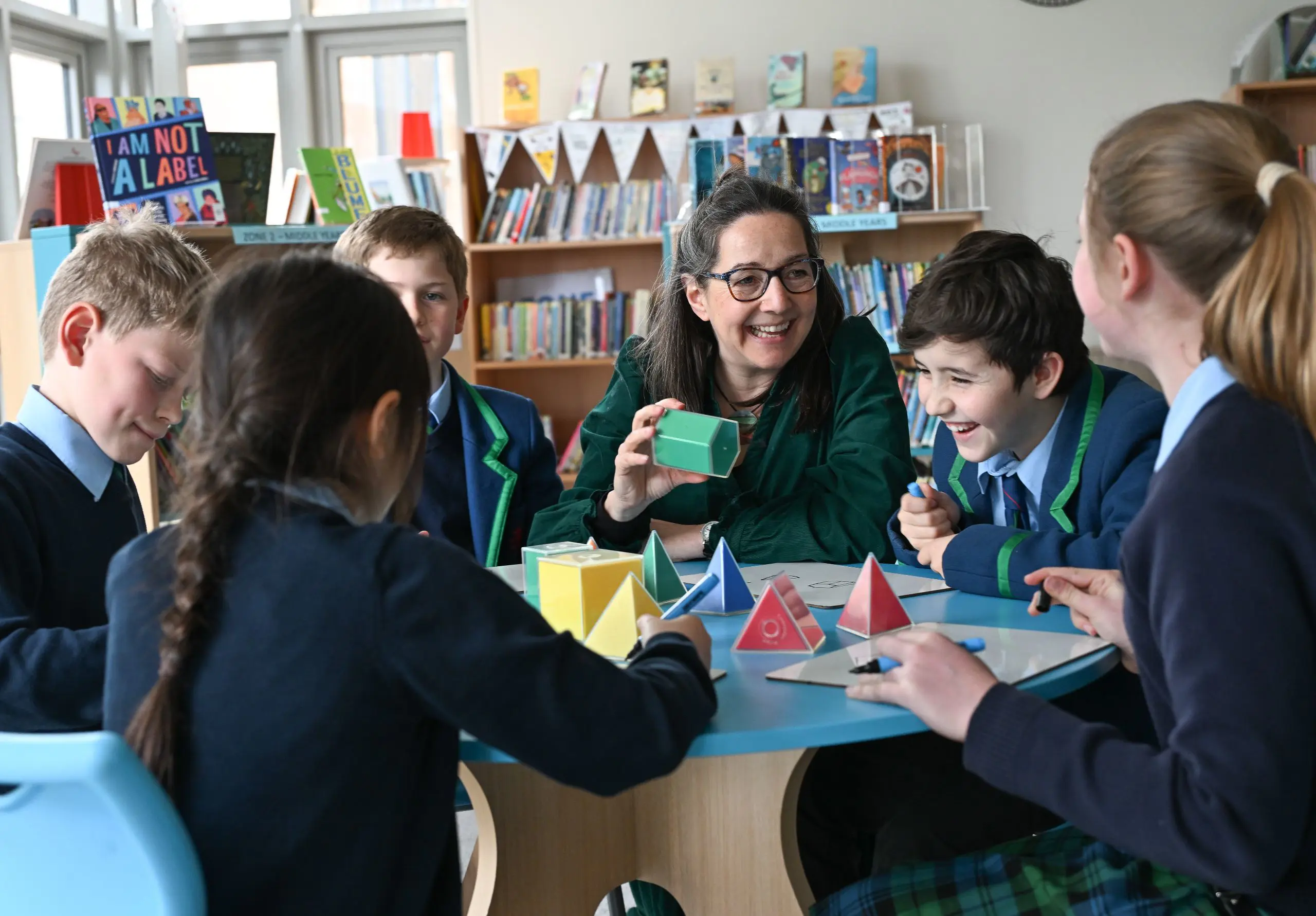 Student and teacher in math Class