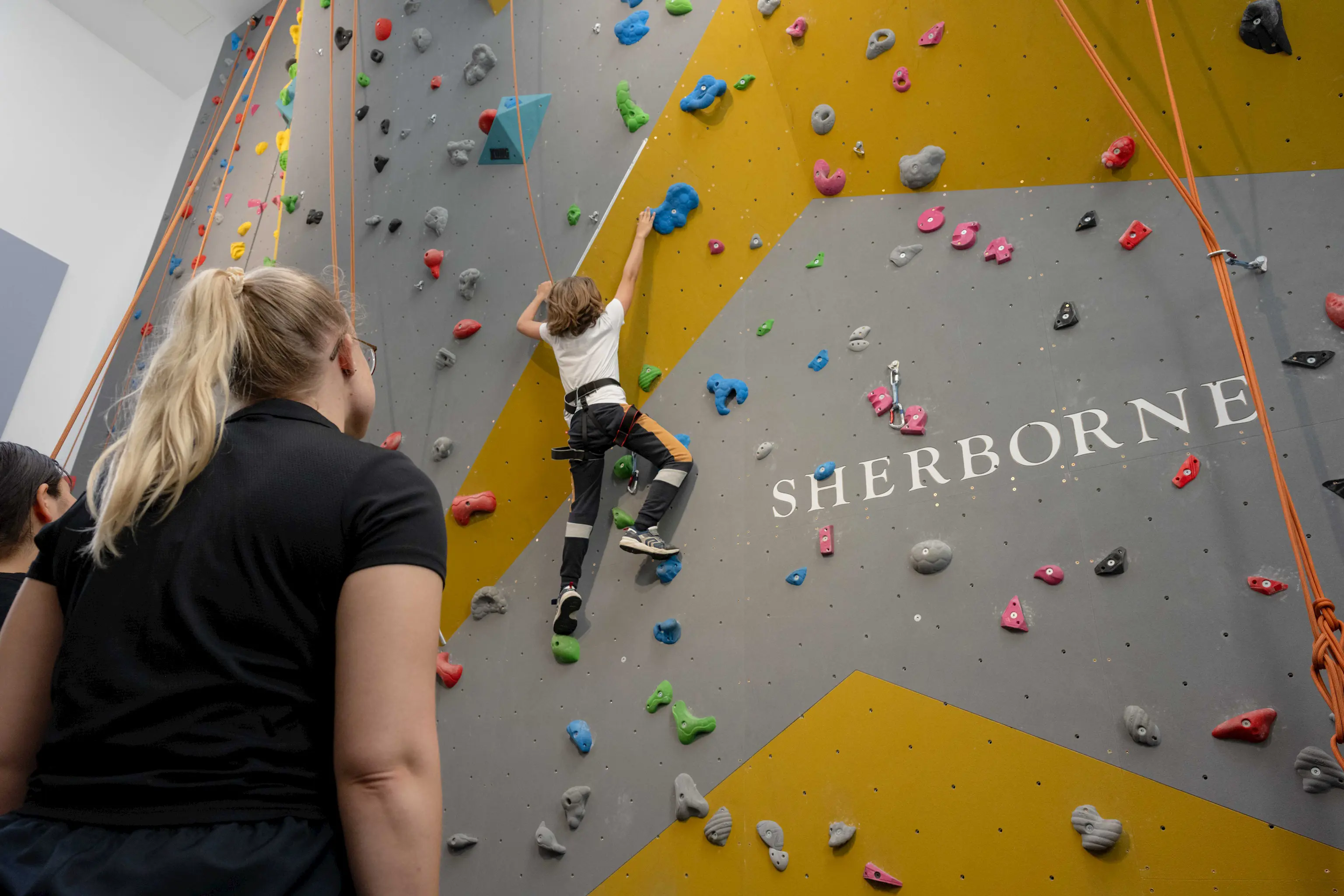 Climbing wall at Sherborne School