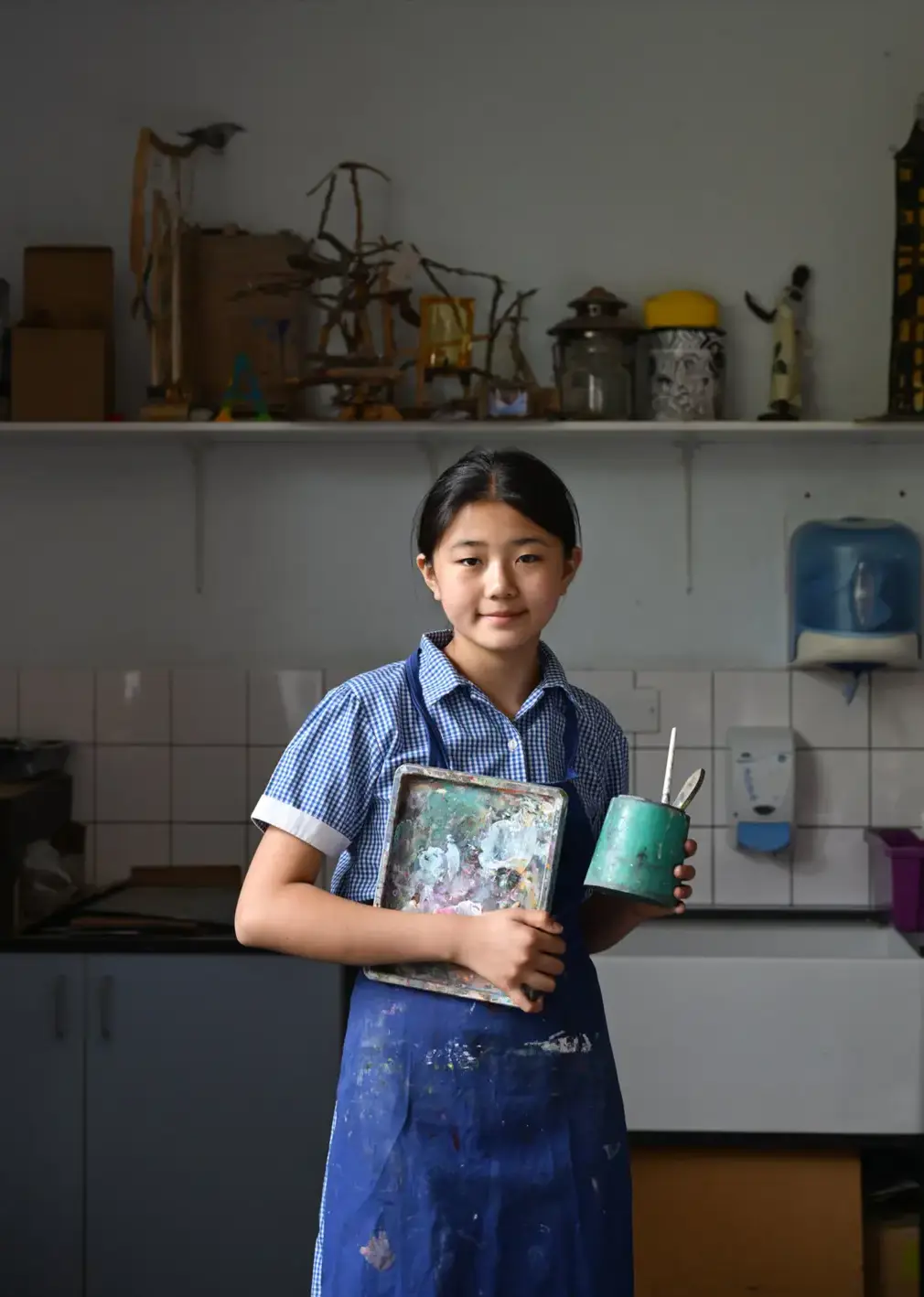 Student in Art Class