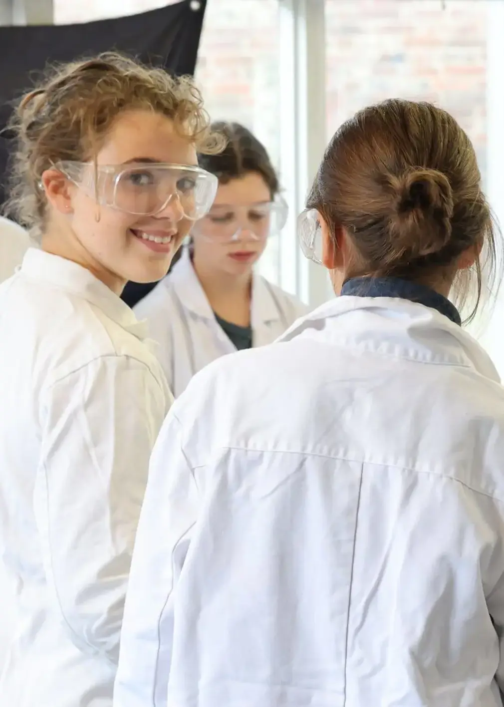 Students in Science Experiement Gear