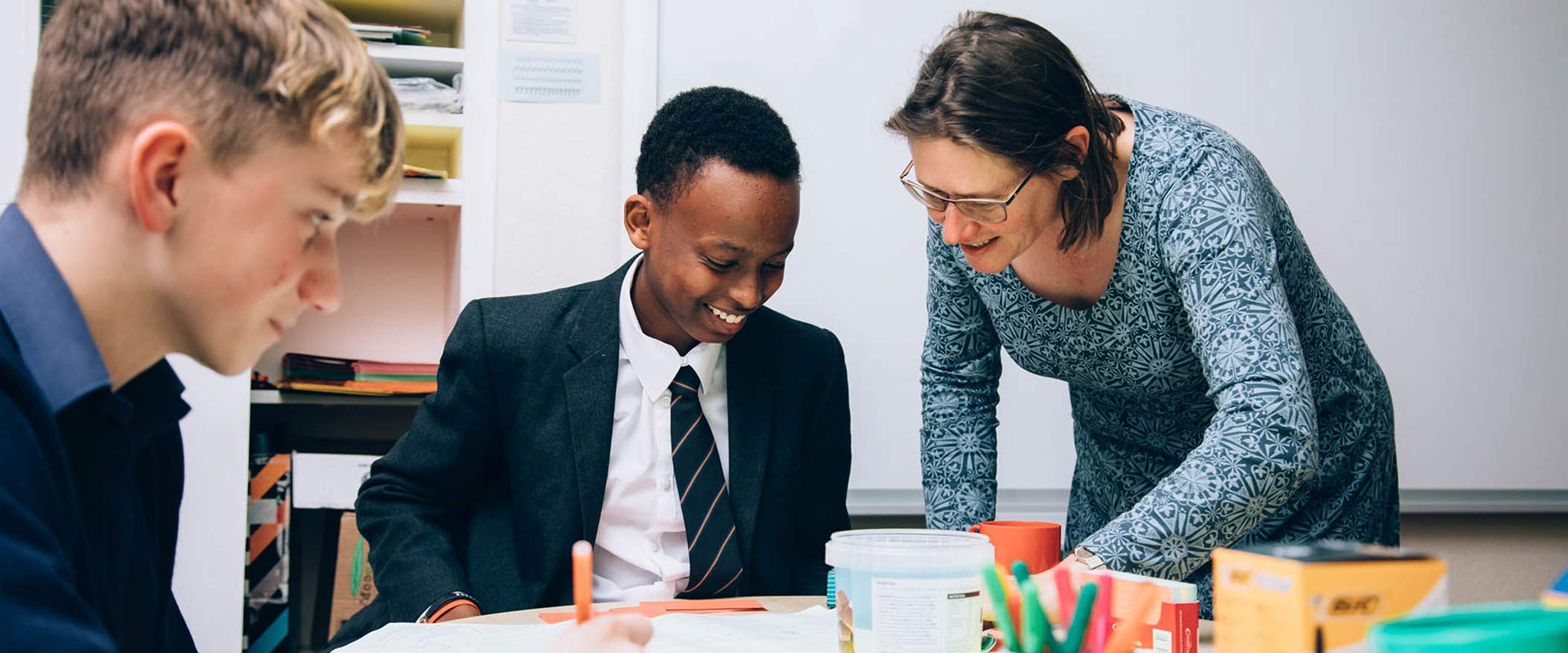 Teacher with Students