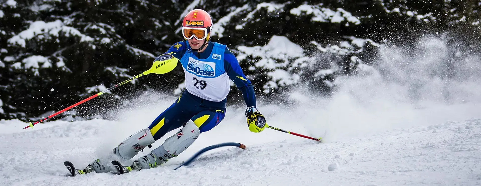 Student Skiing in Snow