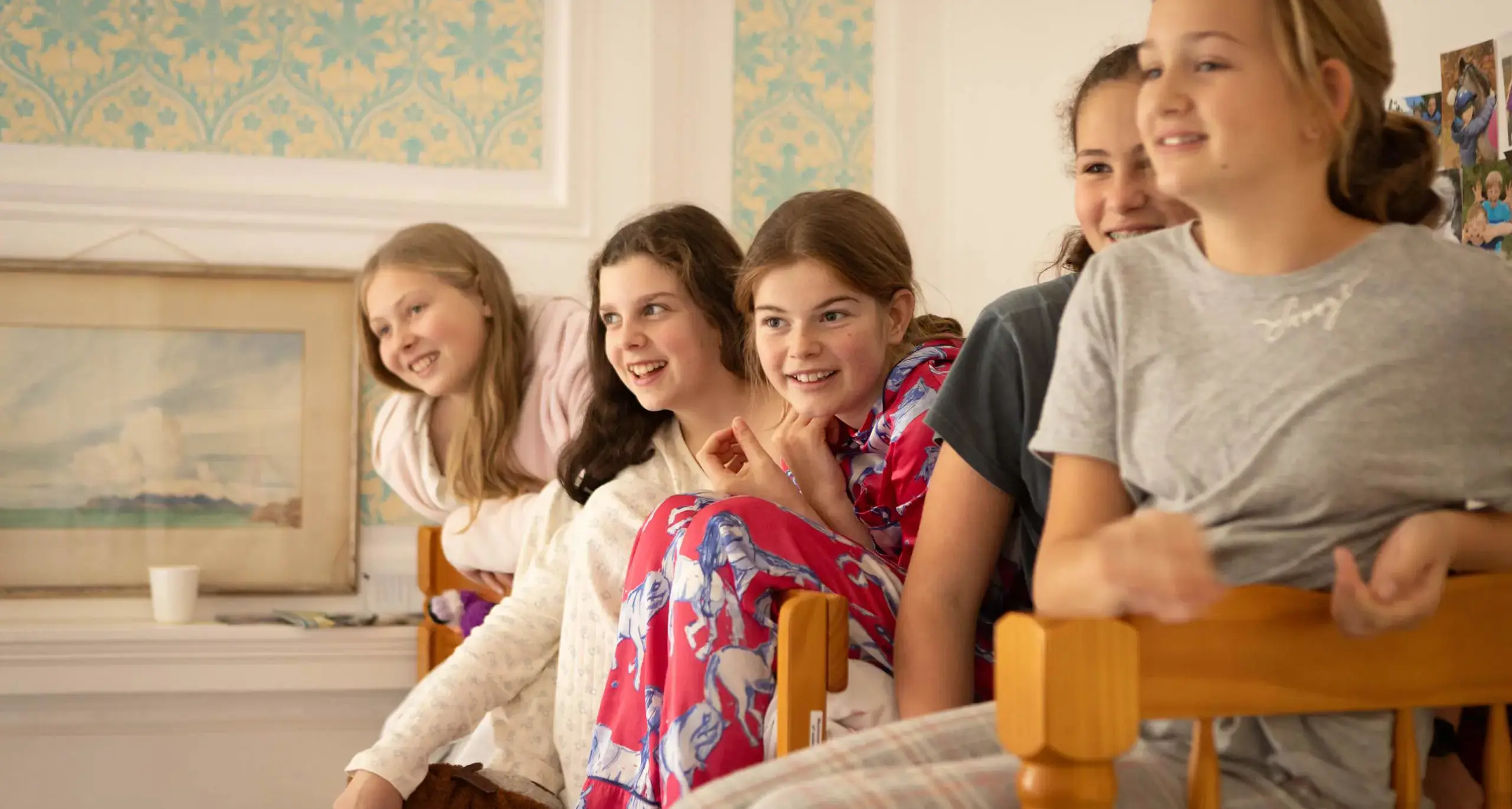Senior Prep Students Sitting on Bunks and Chatting