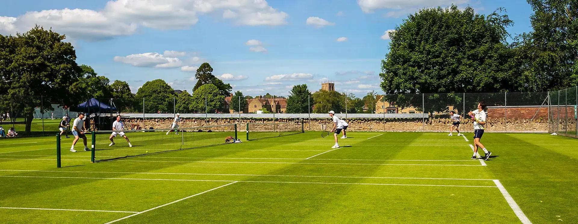 Students Playing Tennis